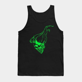 Neon Green Hair-Skull Tank Top